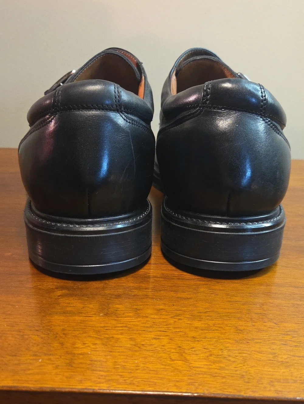 Men's Covington Black Leather Upper And Lining Monk Loafer Dress Shoes 13